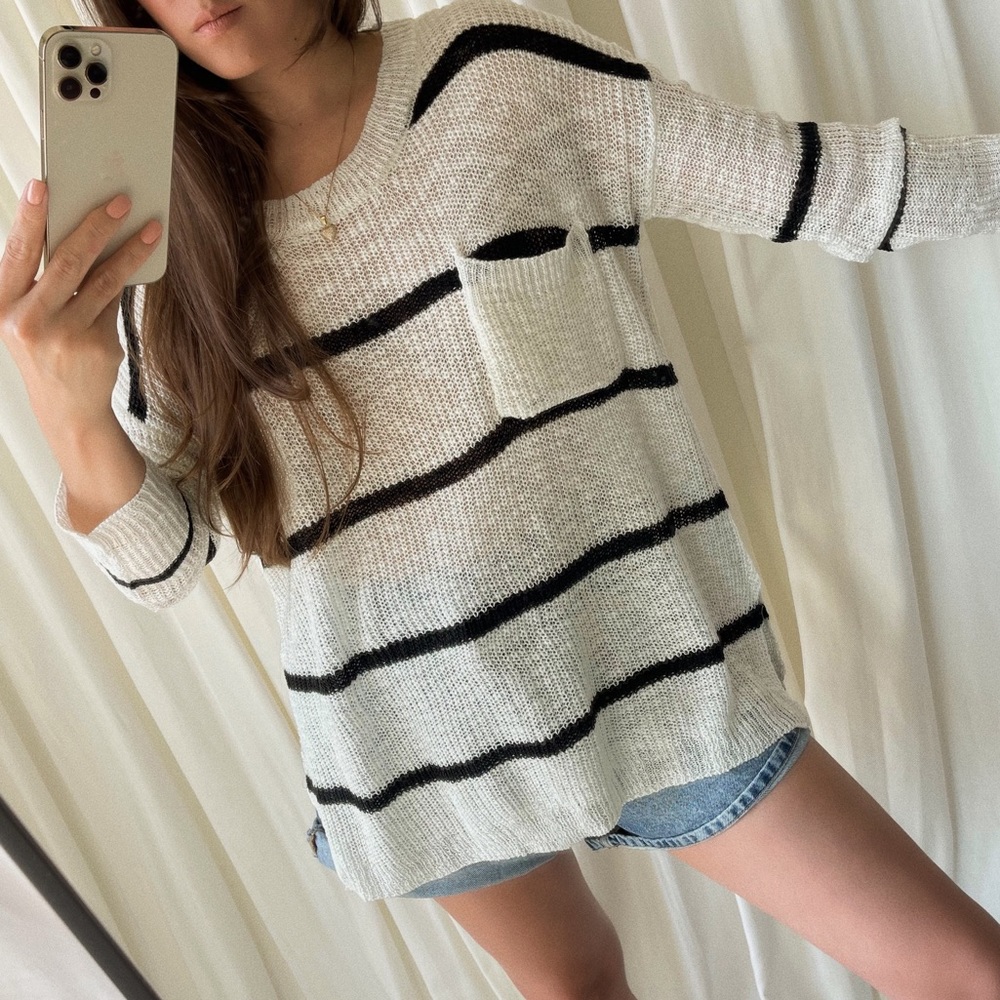 LAST L • STRIPED SWEATER  — In Off white - Picture 3 of 5